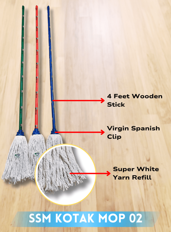 SSM Kotak Mop ( Wooden Stick )