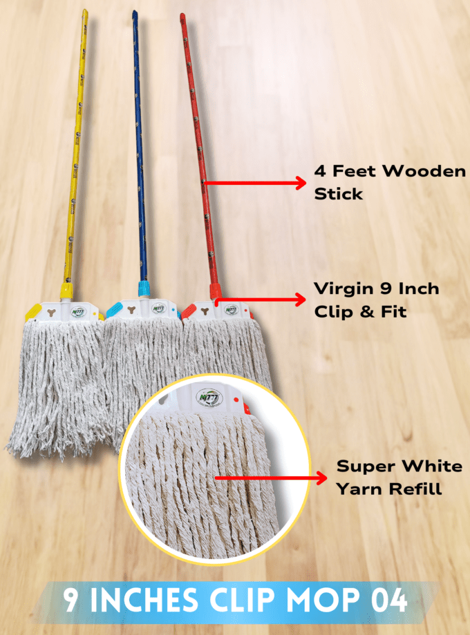 Clip Mop ( Wooden Stick )