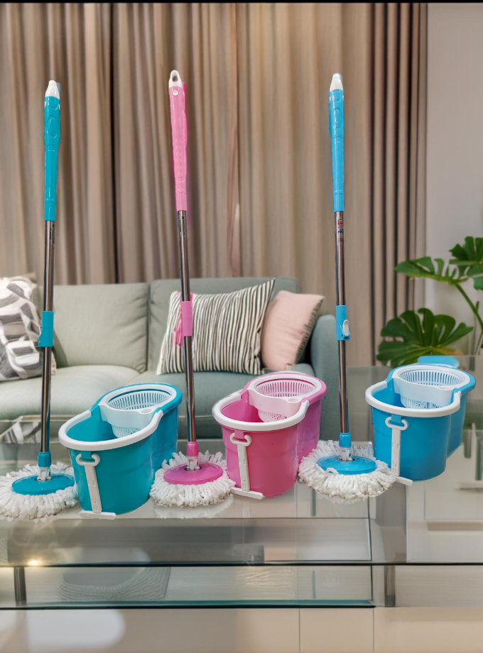 Bucket Mop ( plastic spin )